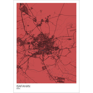 Map of Isafahan, Iran