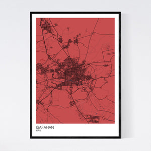 Map of Isafahan, Iran