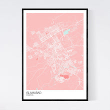 Load image into Gallery viewer, Islamabad City Map Print