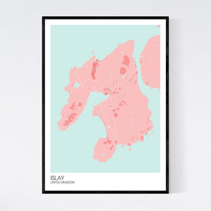 Islay Island Map Print