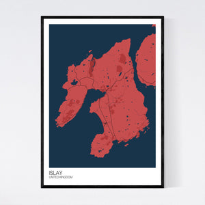 Islay Island Map Print