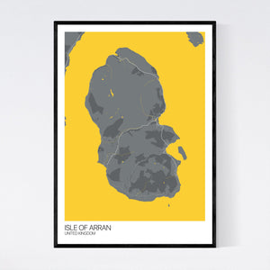 Isle of Arran Island Map Print