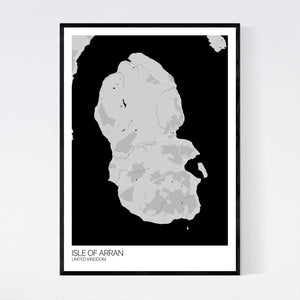 Isle of Arran Island Map Print