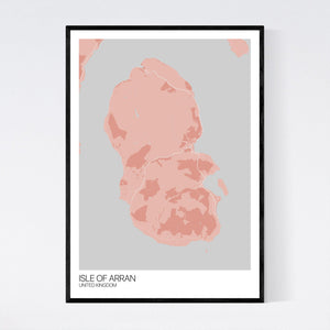 Isle of Arran Island Map Print