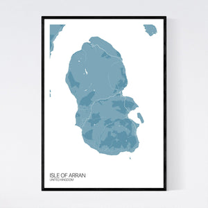 Isle of Arran Island Map Print