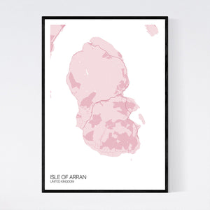 Isle of Arran Island Map Print