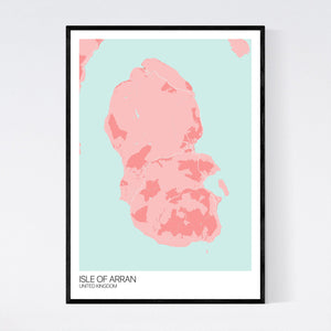 Isle of Arran Island Map Print