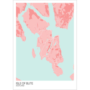 Map of Isle of Bute, Scotland
