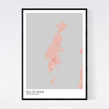 Load image into Gallery viewer, Isle of Gigha Island Map Print