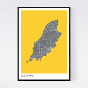 Isle of Man Island Map Print