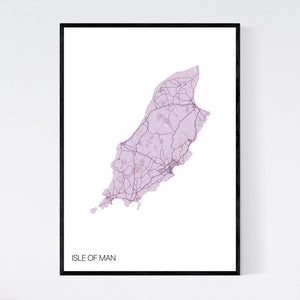 Isle of Man Island Map Print