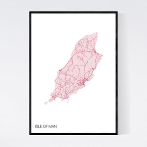 Isle of Man Island Map Print