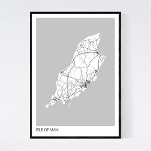 Isle of Man Island Map Print