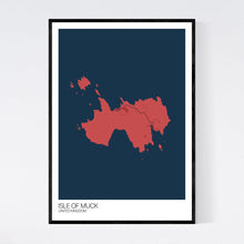 Load image into Gallery viewer, Isle of Muck Island Map Print