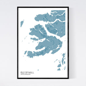 Isle of Mull Island Map Print