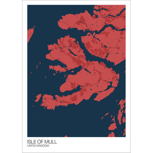 Map of Isle of Mull, United Kingdom