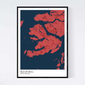 Map of Isle of Mull, United Kingdom
