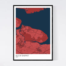 Load image into Gallery viewer, Isle of Sheppey Island Map Print