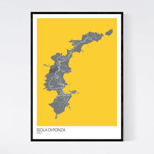 Load image into Gallery viewer, Isola di Ponza Island Map Print