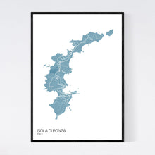 Load image into Gallery viewer, Isola di Ponza Island Map Print