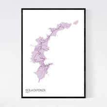 Load image into Gallery viewer, Isola di Ponza Island Map Print