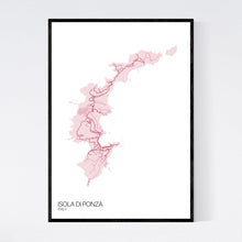 Load image into Gallery viewer, Isola di Ponza Island Map Print