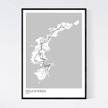 Load image into Gallery viewer, Isola di Ponza Island Map Print
