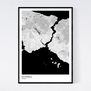 Istanbul City Map Print