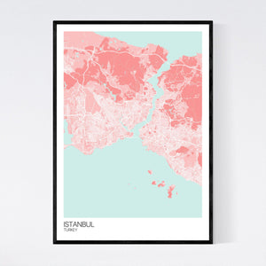 Map of Istanbul, Turkey