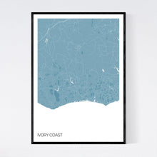 Load image into Gallery viewer, Ivory Coast Country Map Print