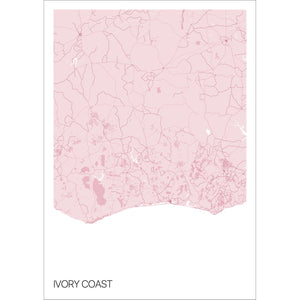 Map of Ivory Coast, 