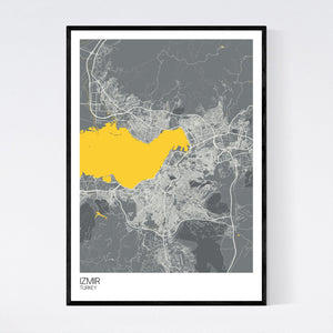 Izmir City Map Print