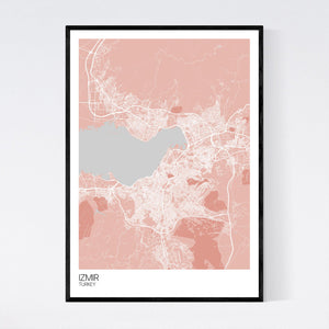Izmir City Map Print