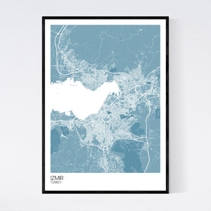 Izmir City Map Print