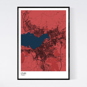 Izmir City Map Print