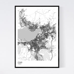 Izmir City Map Print