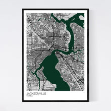 Load image into Gallery viewer, Jacksonville City Map Print