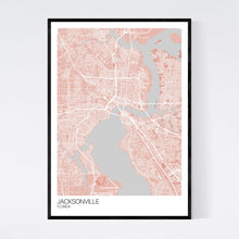 Load image into Gallery viewer, Jacksonville City Map Print