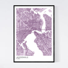 Load image into Gallery viewer, Jacksonville City Map Print