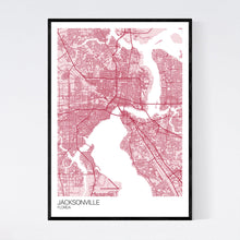 Load image into Gallery viewer, Jacksonville City Map Print