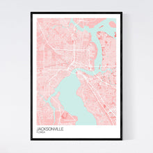Load image into Gallery viewer, Jacksonville City Map Print