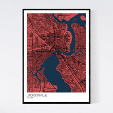 Load image into Gallery viewer, Jacksonville City Map Print