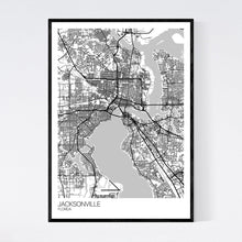 Load image into Gallery viewer, Jacksonville City Map Print