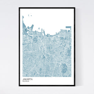 Jakarta City Map Print