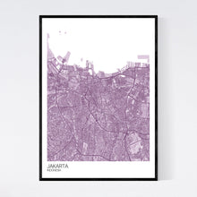 Load image into Gallery viewer, Jakarta City Map Print