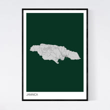 Load image into Gallery viewer, Jamaica Island Map Print