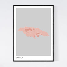 Load image into Gallery viewer, Jamaica Island Map Print