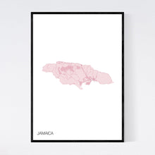 Load image into Gallery viewer, Jamaica Island Map Print
