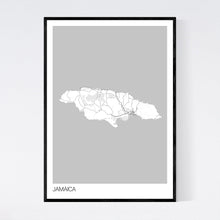 Load image into Gallery viewer, Jamaica Island Map Print