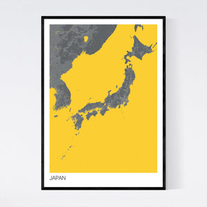 Japan Country Map Print